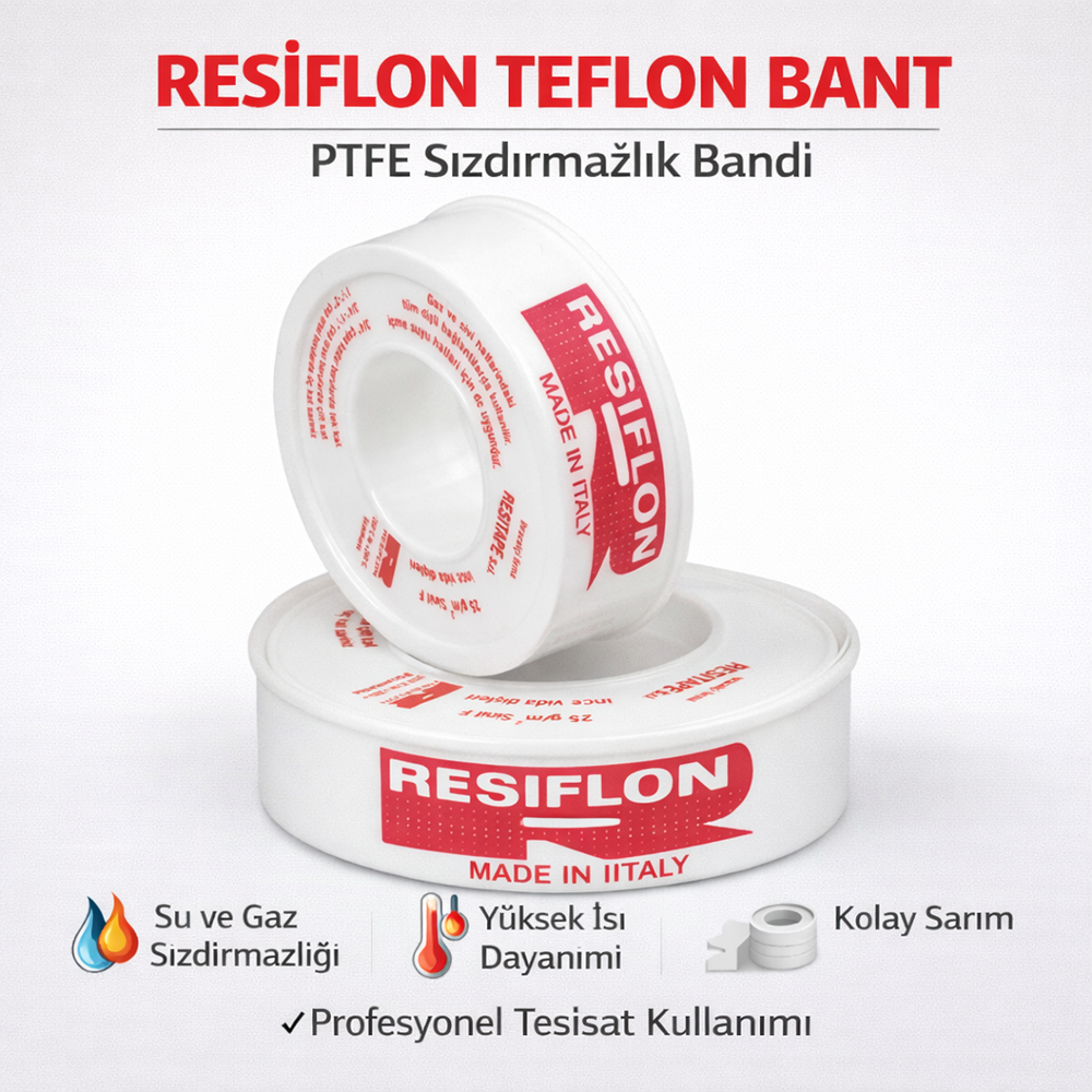 TEFLON BANT RESİFLON 12MM*0.076MM*12MT.