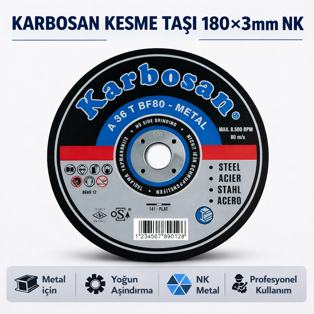 KARBOSAN KESME TAŞI 180*3*22 NK 910040