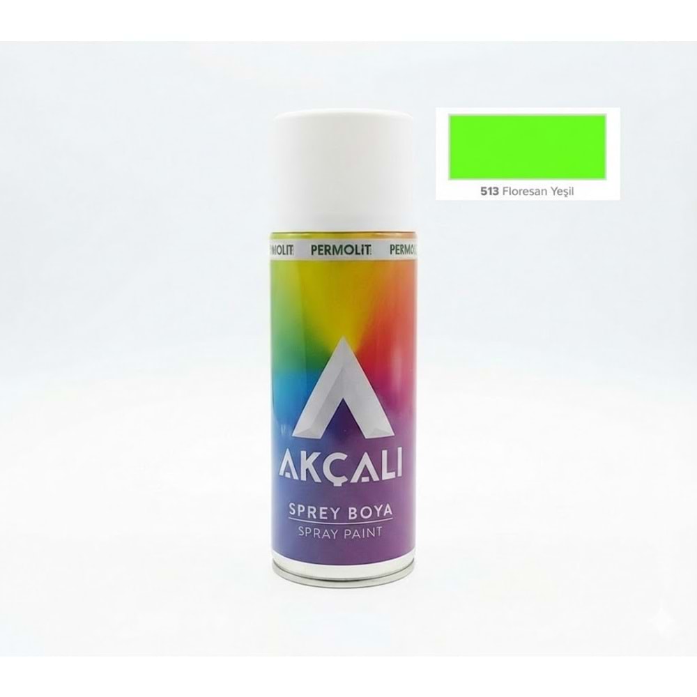 AKÇALI 513 FLORESAN YEŞİL SPREY BOYA 400ML.