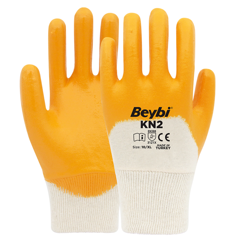 BEYBİ KN2 FLX NİTRİL ELDİVEN SARI NO:9