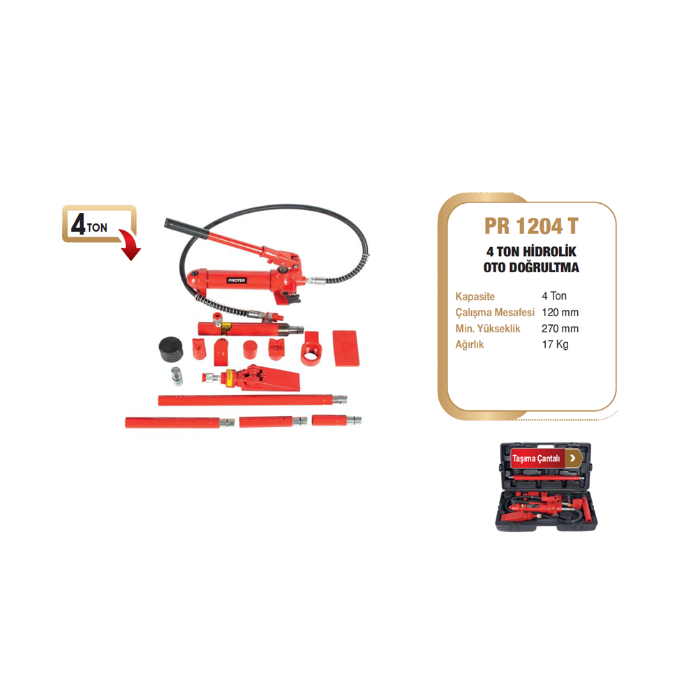 HİDROLİK OTO DOĞRULTMA TAKIMI 4 TON PR 1204 T