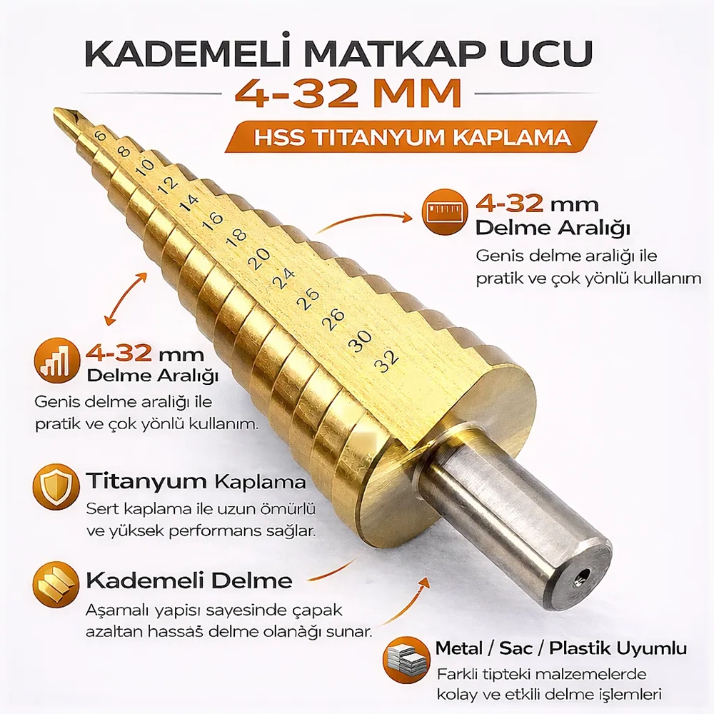 KADEMELİ MATKAP 4-32MM 2423