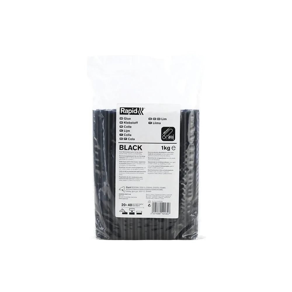 RAPİD OTO TAMİR SICAK SİLİKON 1202 SİYAH 1 KG.