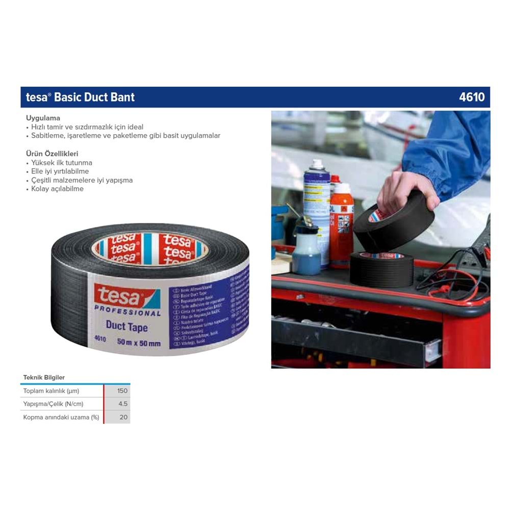 TESA TAMİR BANTI 50MM 50MT. SİYAH 4610