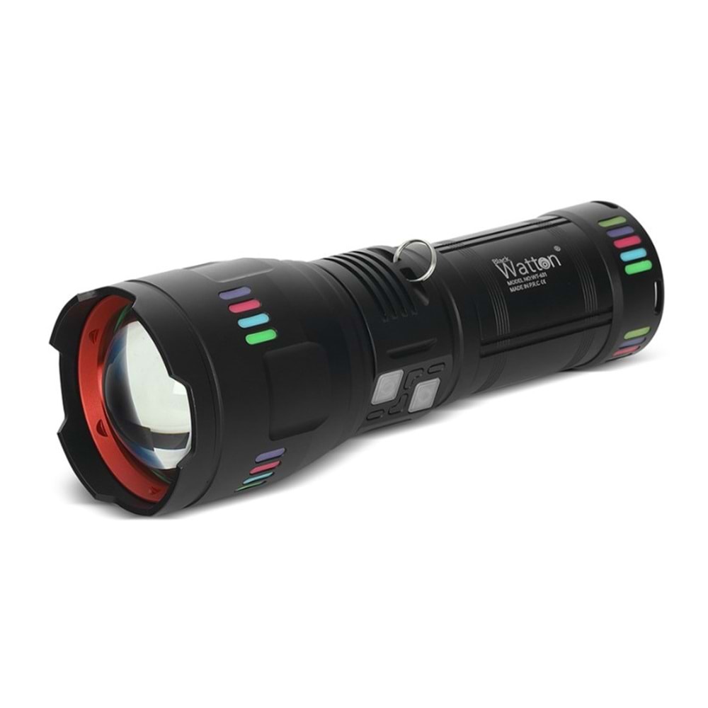WATTON ŞARJLI LAZER ETKİLİ PRO EL FENERİ 30.000 LÜMEN WT-631