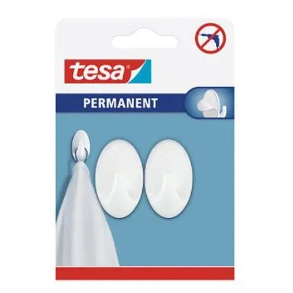 TESA BEYAZ PERMANENT YAPIŞKANLI KANCALAR S 2 Lİ 66602-00000-00
