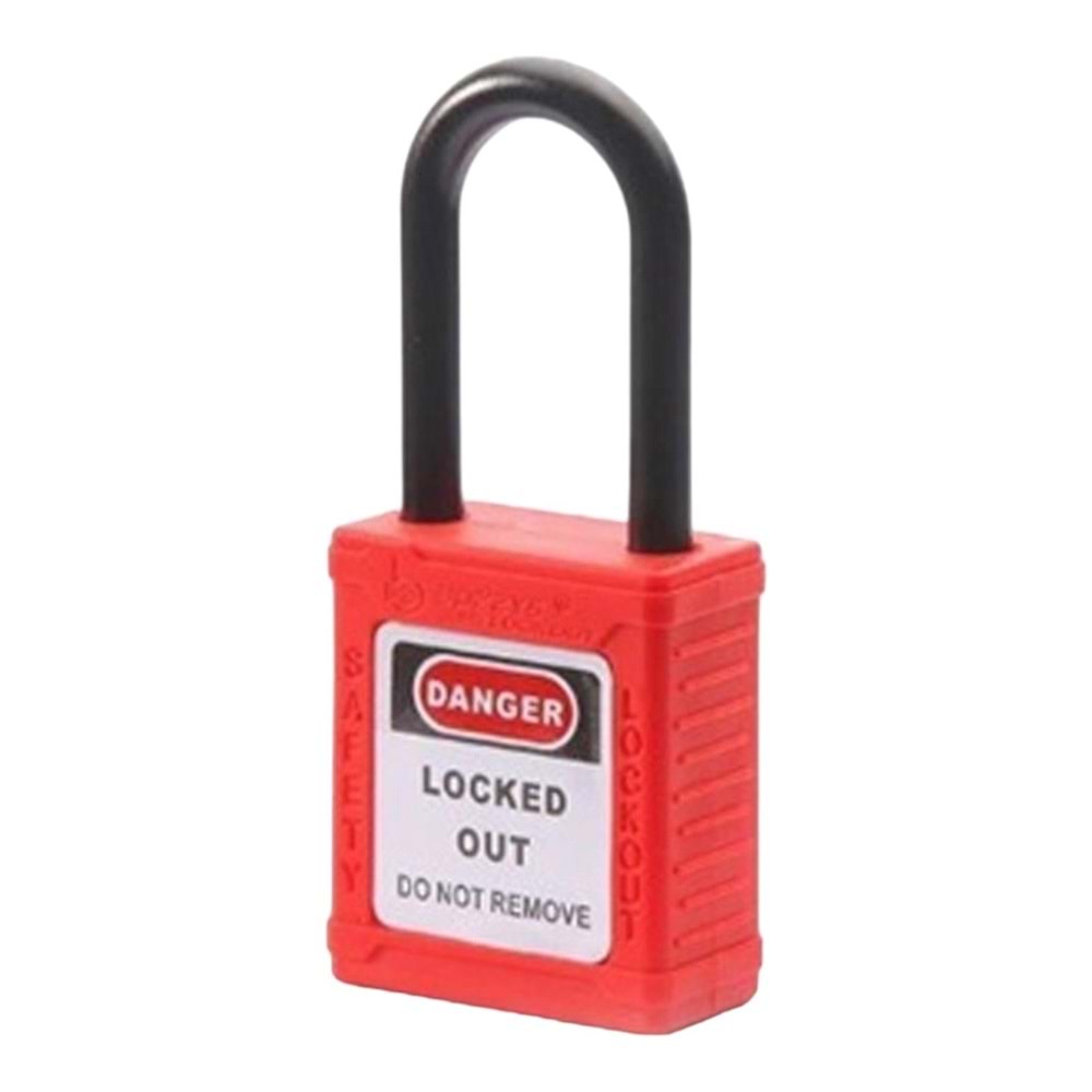 SAFE LOCK PLASTİK ASMA GÜVENLİK KİLİDİ BD-G11 38MM KIRMIZI