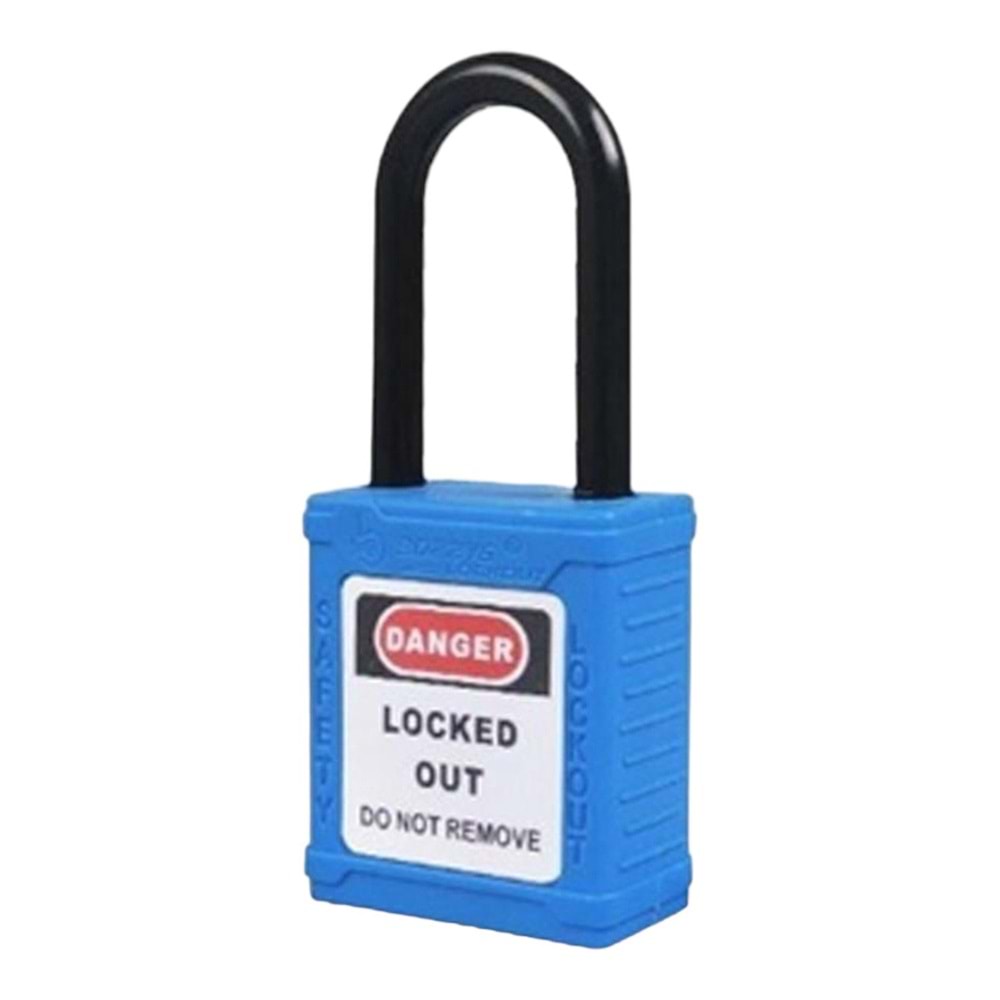 SAFE LOCK PLASTİK ASMA GÜVENLİK KİLİDİ BD-G13 38MM MAVİ
