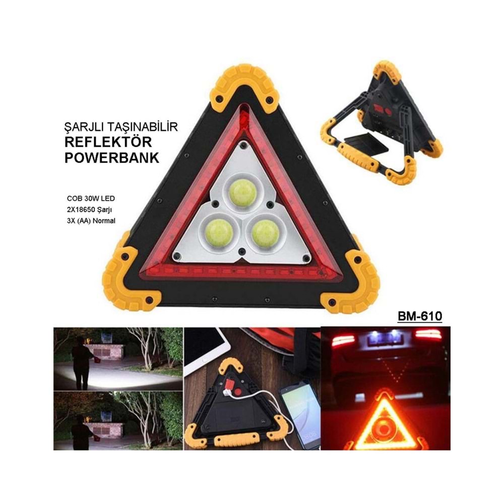 WATTON ŞARJLI ARAÇ VE KAMP LED LAMBA WT-331 610