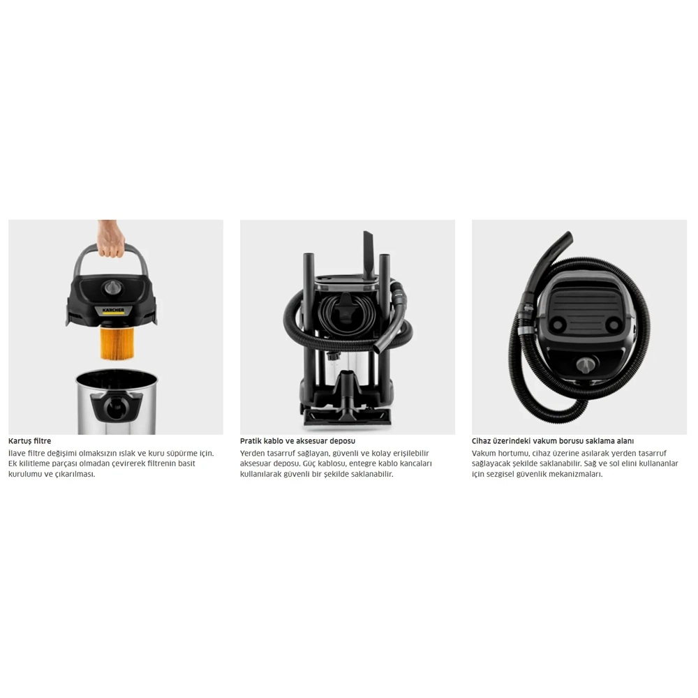 KARCHER ISLAK-KURU ELEKTRİKLİ SÜPÜRGE KWD 3S V-17/4/20