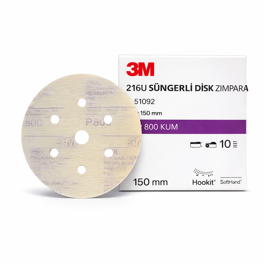 3M 216U SÜNGERLİ DİSK ZIMPARA 51089 150MM 400KUM