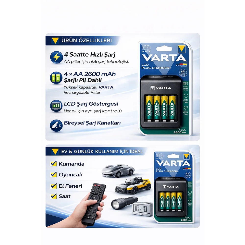 VARTA NEW LCD PLUG CHARGER 57687