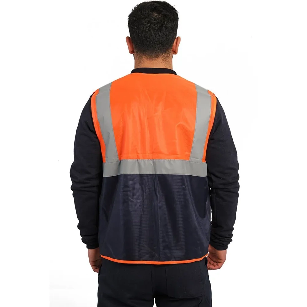 MÜHENDİS YELEK TURUNCU-LACİVERT 3XL