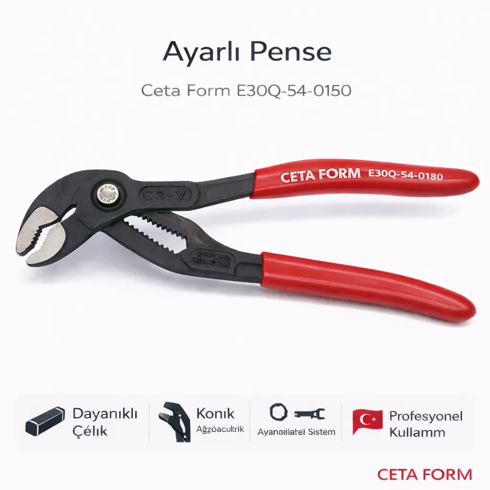 PAPAĞAN PENSE DÜĞMELİ 150MM E30Q-54-0150 CF
