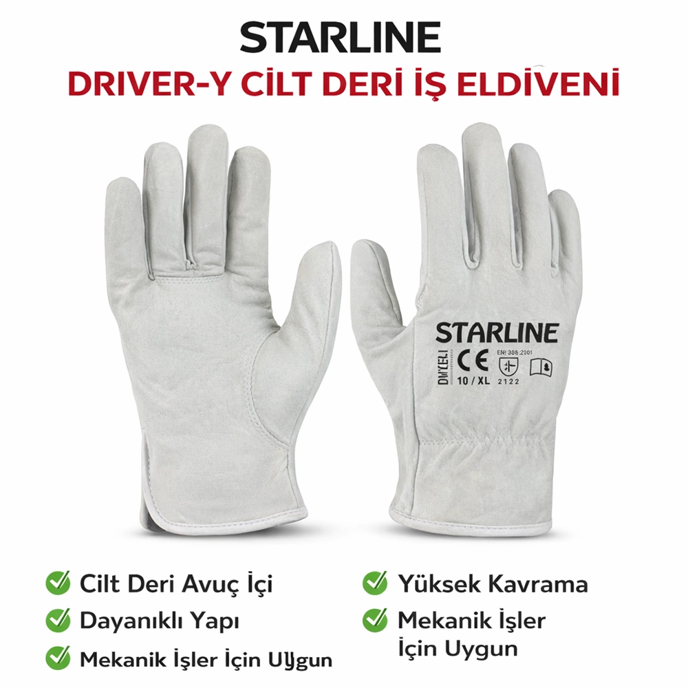 DRİVER - Y DERİ İŞ ELDİVENİ NO.10