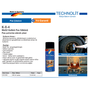 PAS SÖKÜCÜ SPREY KX4 500ML. 825016TECHNOLİT