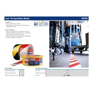 TESA YER İŞARETLEME BANTI 50*33MT. KIRMIZI 60760-00096
