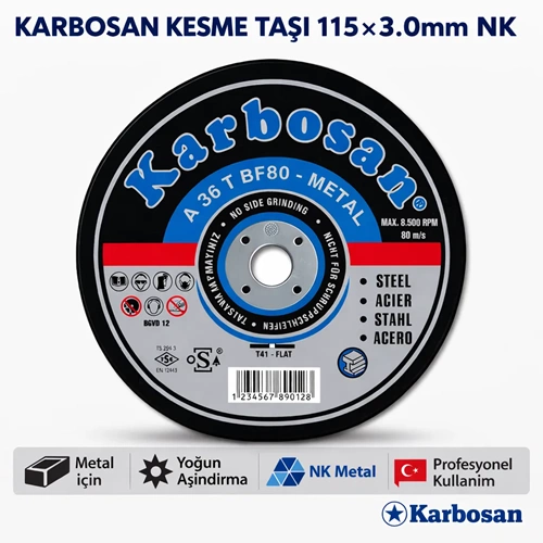 KARBOSAN KESME TAŞI 115*3.0MM NK 910910