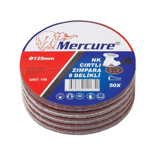 CIRTLI ZIMPARA 8 DELİKLİ 125MM P400