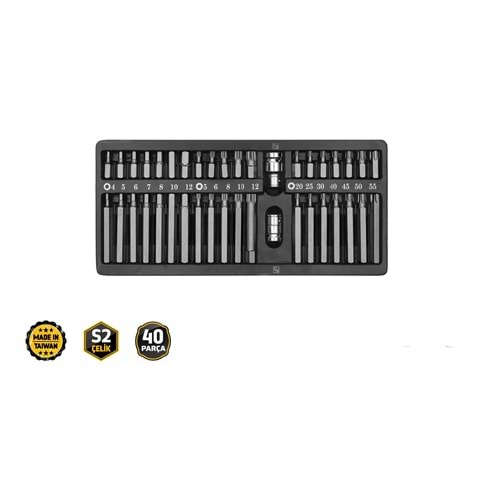 BİTS UÇ SETİ TORX-ALLEN-XZN 40 PARÇA 5260