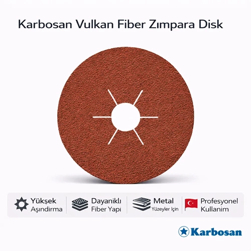 KARBOSAN VULKAN FİBER ZIMPARA DİSK 115MM P80 958567