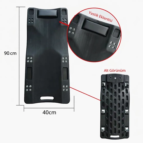 YASTIKLI TEKERLEKLİ YATMA TAHTASI 40CM x 90CM