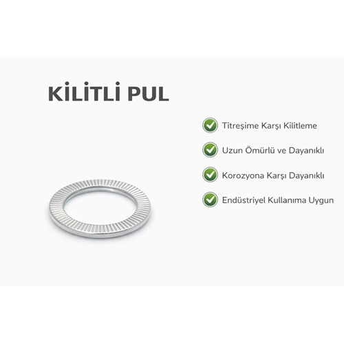 KİLİTLİ TIRNAKLI PUL M10 GRİ