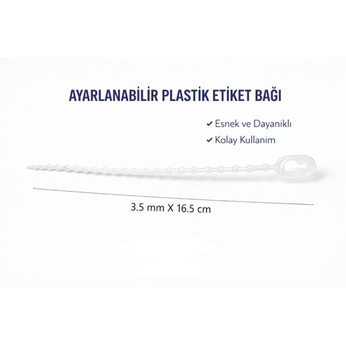 KABLO CIRTI BONCUK TİP 3*165 BEYAZ 1000 AD.