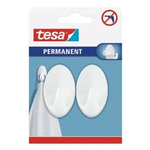 TESA BEYAZ PERMANENT YAPIŞKANLI KANCALAR L 2 Lİ 66603-00000-00