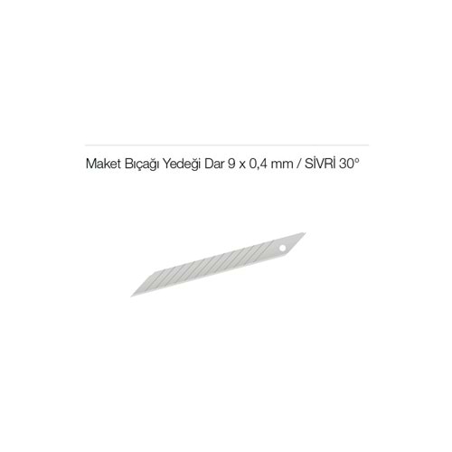 MAKET BIÇAĞI YEDEK DAR TİP 30 DERECE SİVRİ