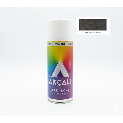 AKÇALI 359 SPREY BOYA METALİK SİYAH 400ML
