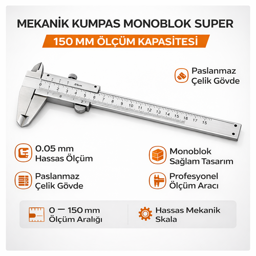 MEKANİK KUMPAS MONOBLOK SUPER 150MM 1020