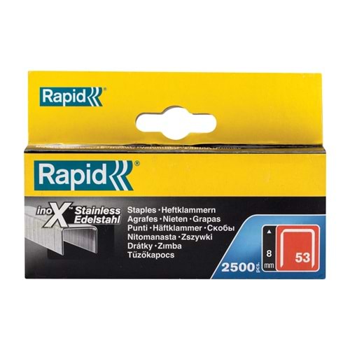 RAPİD PASLANMAZ ÇELİK ZIMBA TELİ 53/8MM 2500 Lİ PAKET 23808000