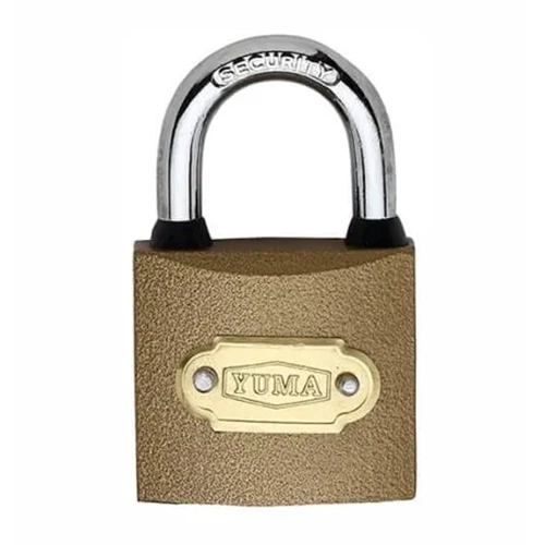 YUMA ASMA KİLİT SARI BOYALI DÖKÜM 32MM 1032