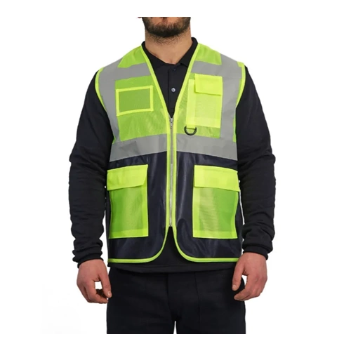 MÜHENDİS YELEK SARI-LACİVERT XL