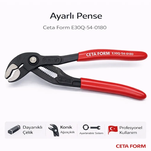 PAPAĞAN PENSE DÜĞMELİ 180MM E30Q-54-0180 CF