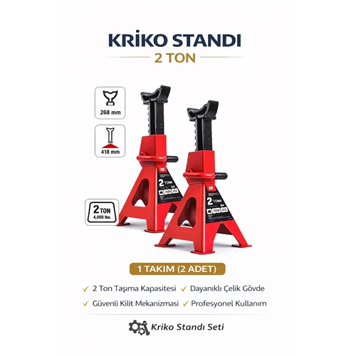 BİGRED ARAÇ ALTI SEHPASI 2 TON 2 Lİ TAKIM ( EMNİYET PİMLİ )