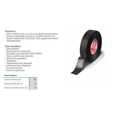 TESA BEZ BANT TÜYSÜZ 19MM 25MT. 51025