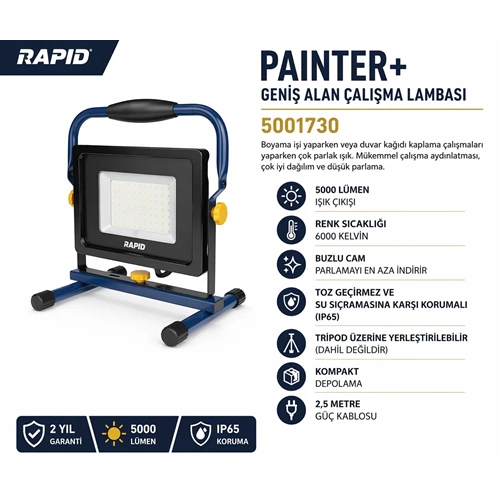 PAİNTER+ GENİŞ ALAN ÇALIŞMA LAMBASI 5001730 RAPİD
