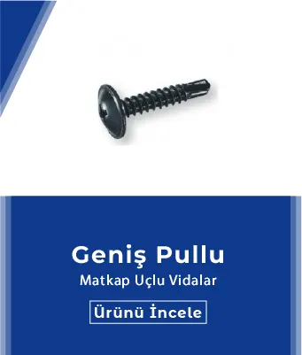 Geniş Pullu Matkap Uçlu Vida Çeşitleri