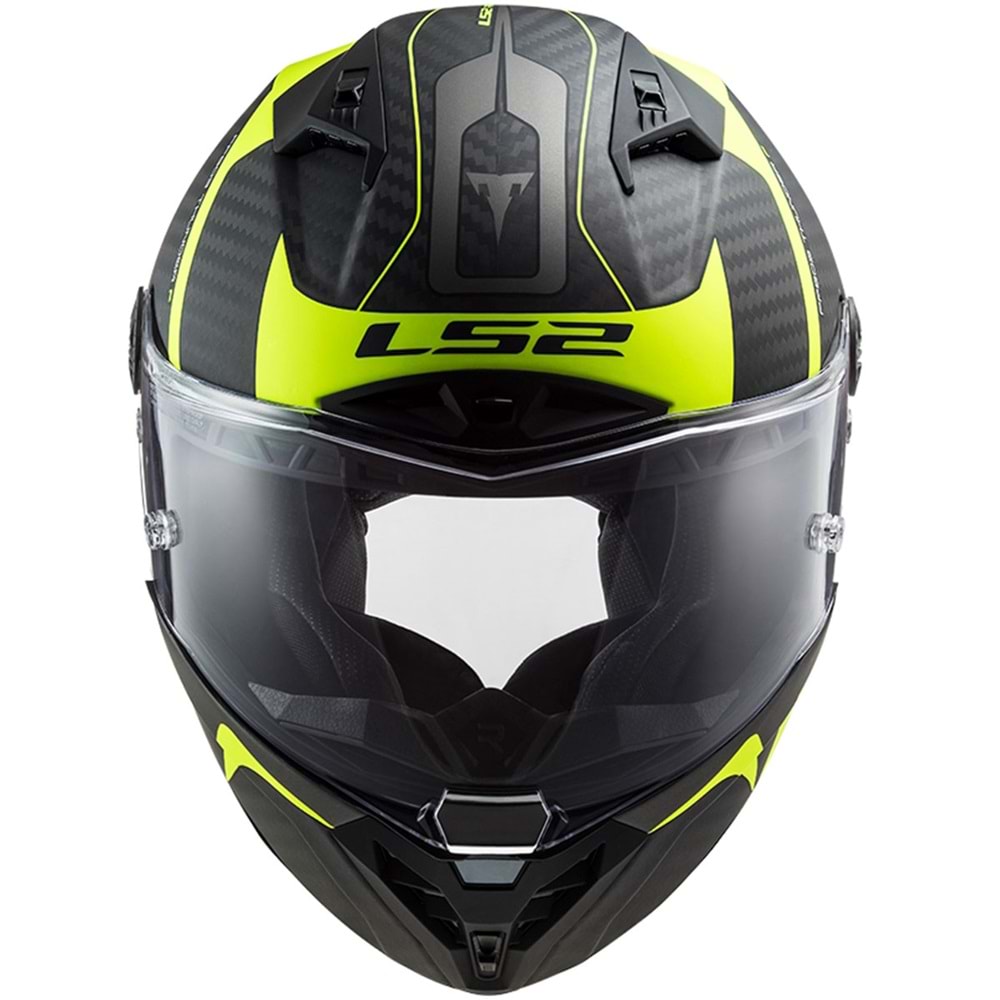 LS2 THUNDER KARBON RACING 1 MAT NEON SARI KASK-M