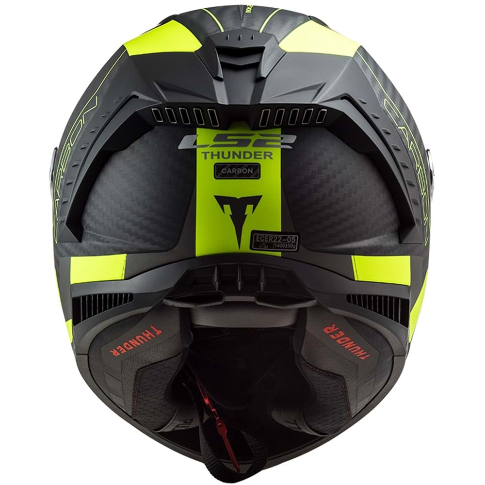 LS2 THUNDER KARBON RACING 1 MAT NEON SARI KASK-M