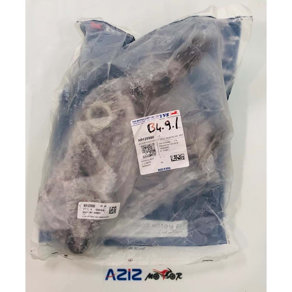 TVS RTR SÜRÜCÜ AYAKLIĞI BRAKETİ SAĞ YENİ KASA N9125980