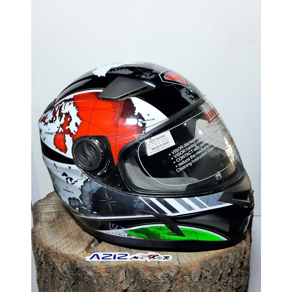 YOHE HELMETS KAPALI KASK GÜNEŞ VİZYORLU M