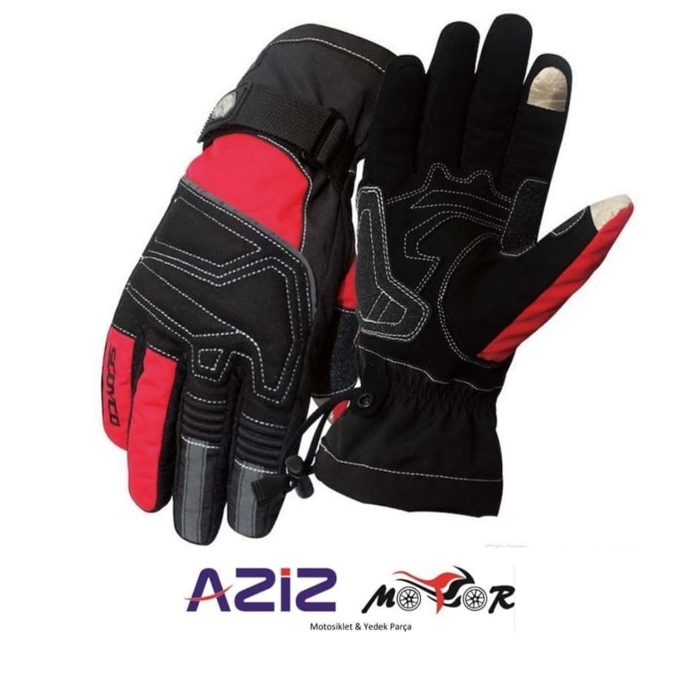 SCOYCO MC30-0235 KIŞLIK ELDİVEN KIRMIZI M