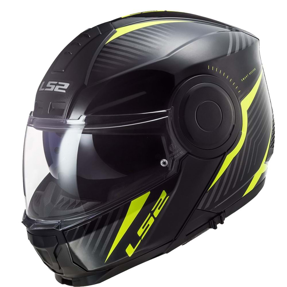 LS2 SCOPE SKID SİYAH-NEON SARI KASK XL