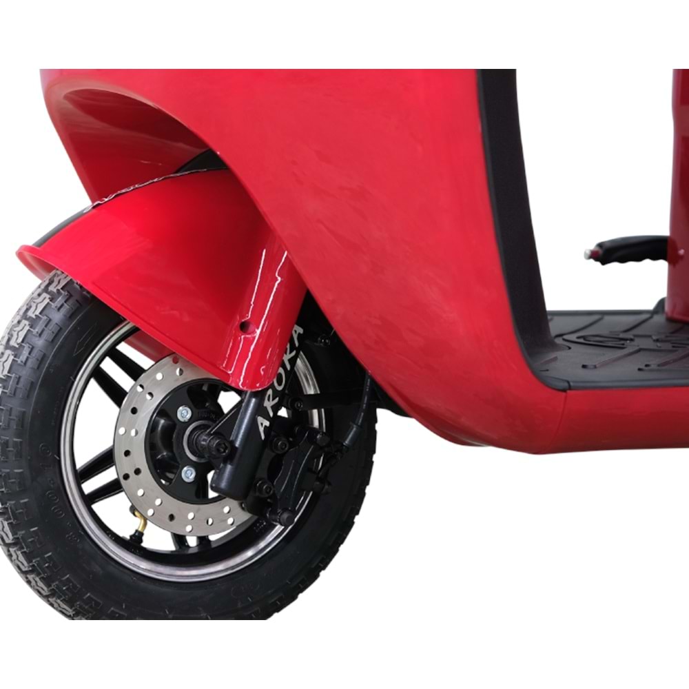 ARORA FELIX PRO ÜÇ TEKERLEKLİ MOPED KIRMIZI-2025