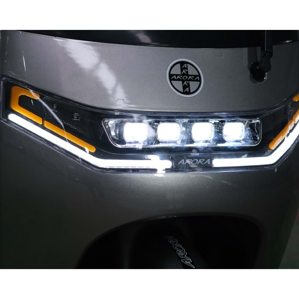 ARORA FELIX PRO ÜÇ TEKERLEKLİ MOPED GRİ