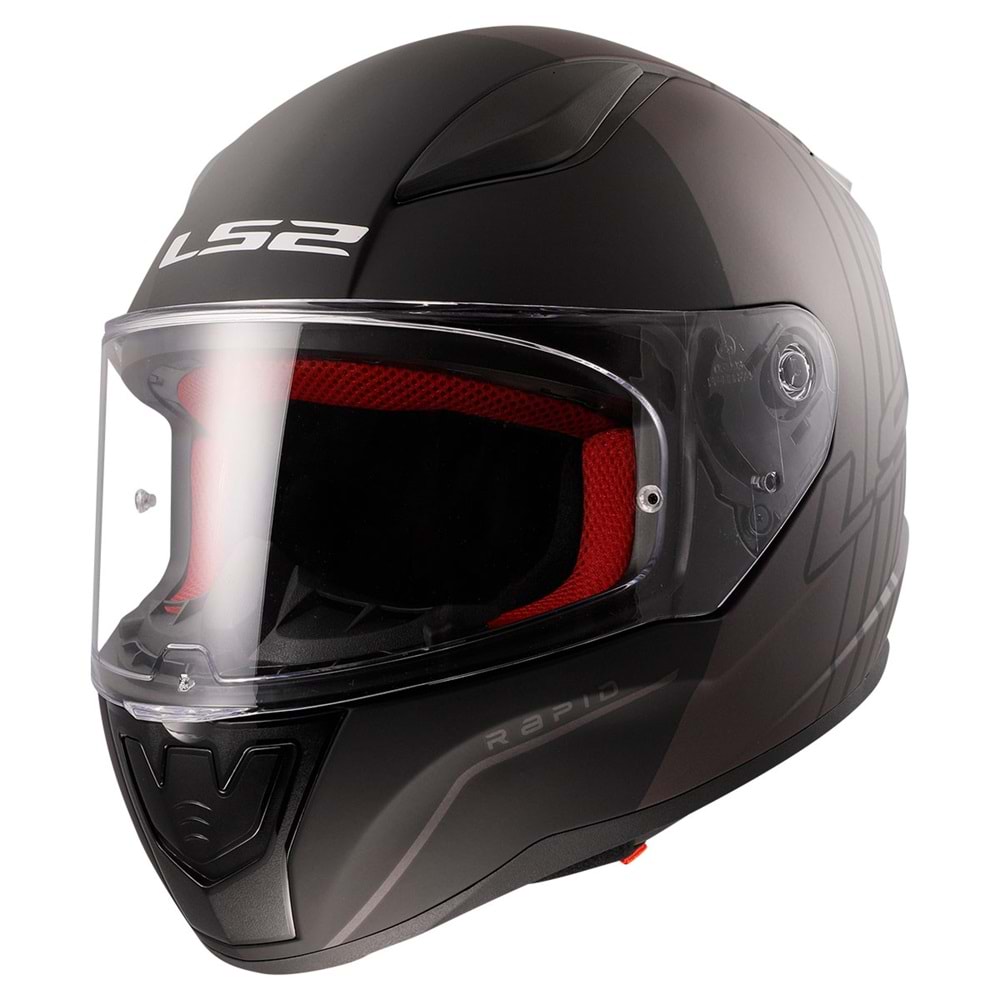 LS2 RAPID MULTIPLY MAT SİYAH-GRİ KASK XL