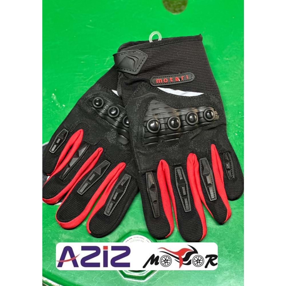 MOTARİ ELDİVEN KORUMALI KIRMIZI - S